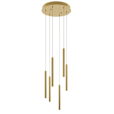 Afx Eli Six Pendant, 54W 120 277V, Satin Brass ELIP01L30UDSBRND6